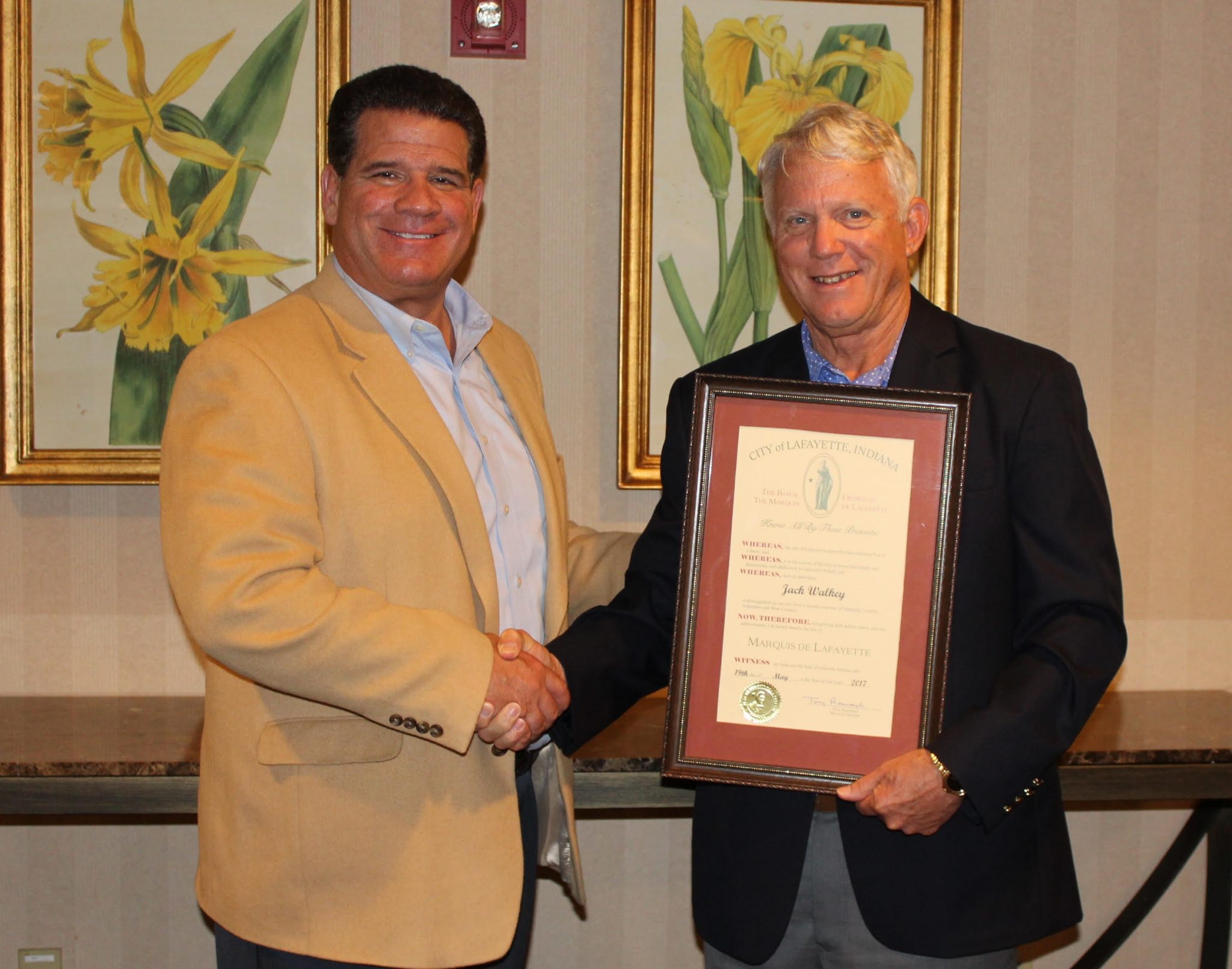 Attorney Jack L. Walkey Has Received the Grand Marquis de Lafayette