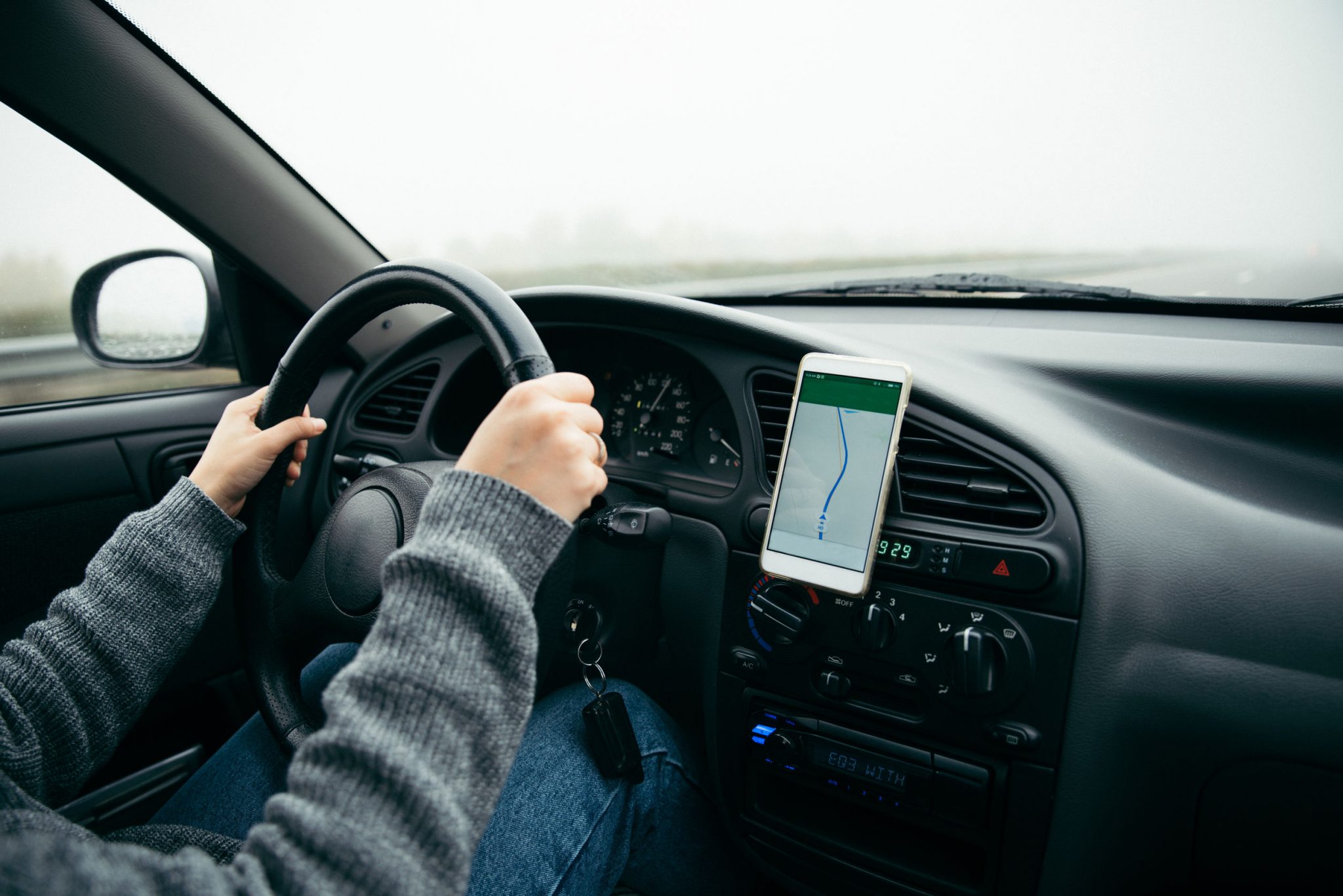 An accident caused by a distracted driver.